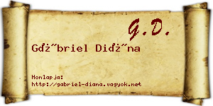 Gábriel Diána névjegykártya